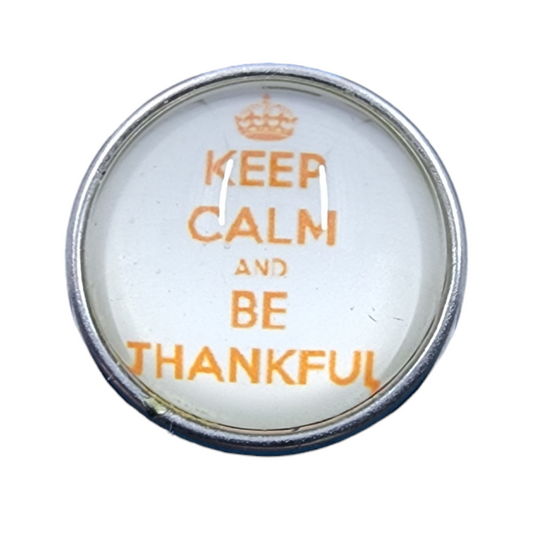 Saying "Keep Calm and be Thankful" Snap