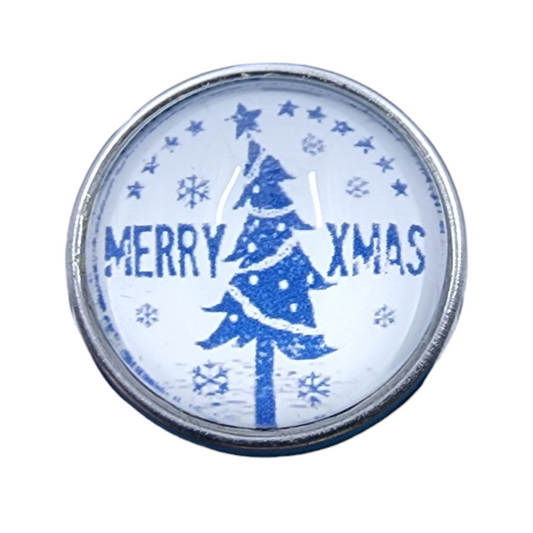 Multicolor Blue and White Merry Christmas Snap