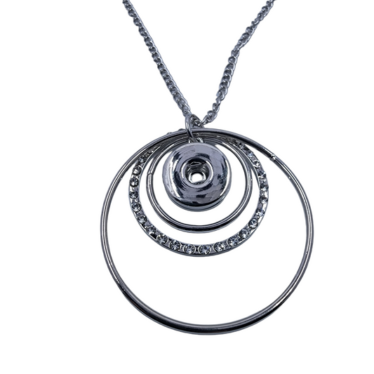 Silver Round Snap Necklace