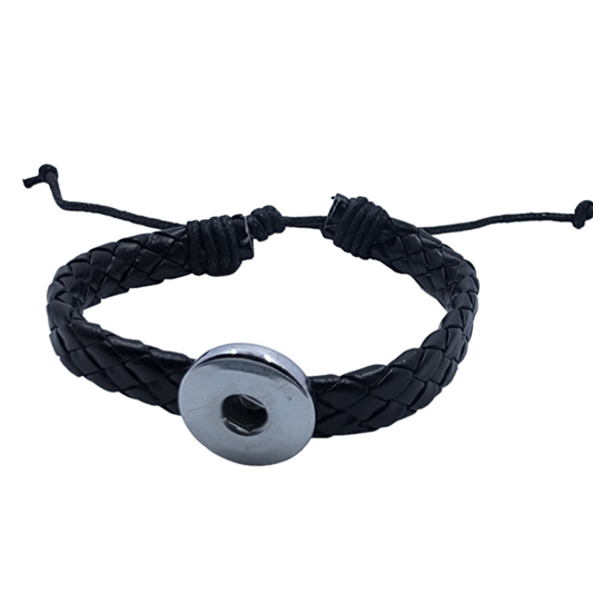 Black Woven Adjustable Bracelet