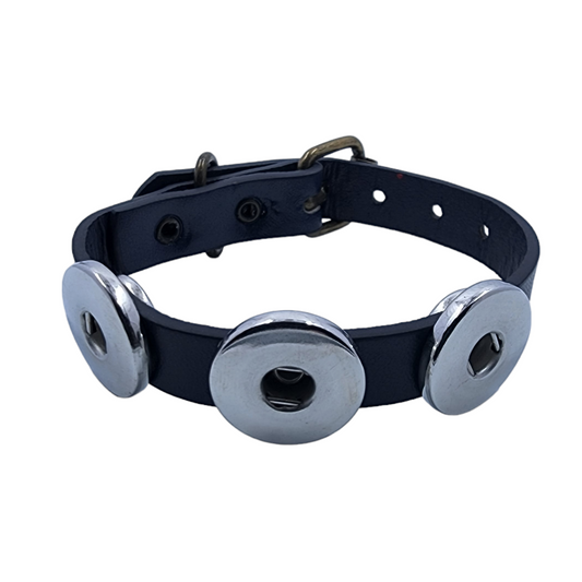 Blue Adjustable Three Snap Bracelet