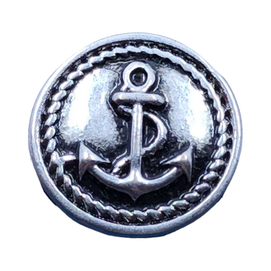 Nautical Anchor Silver Snap