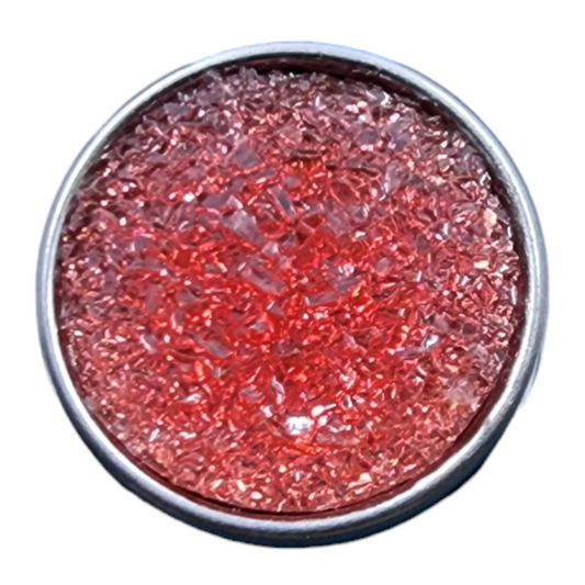 Red Faux Crystal Snap